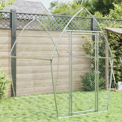 vidaXL Klec pro kuřata 200 × 105 × 182 cm pozinkovaná ocel stříbrná 9799.172555