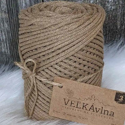 Velká vlna Špagát 3mm Pískovec