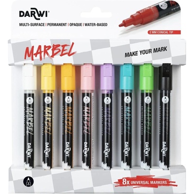 Darwi Marbel Комплект маркери 2 mm Light 8 бр (DA0223002K02C)