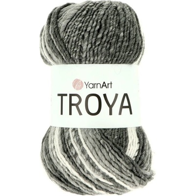 YarnArt Troya 2101 sivo biela