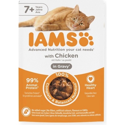 Iams Delights senior kuře v omáčce 85 g