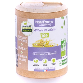 Nat&Form БИО Екстракт от беловина от липа 90 капсули | Nat&Form (023542 (AUBIBIO_9))