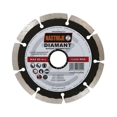 Nástroje cz Kotouč diamantový segmentový 125 x 2,0 x 22,2 mm IM-DK-S125