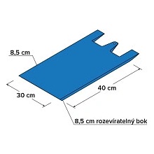 Taška HDPE 3kg čirá rolovaná 250 ks