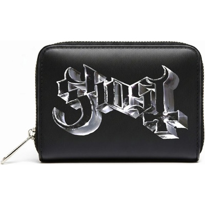 RukaHore Ghost Zip Top Purse Chrome Logo Black, čierna