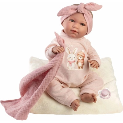Llorens 74146 New Born realistické miminko se zvuky a měkkým látkovým tělem 42 cm