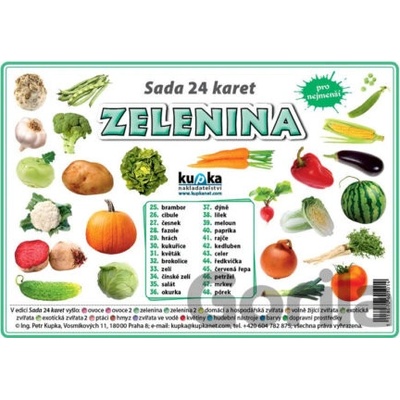 Sada 24 karet - zelenina - Petr Kupka, Petr Kupka