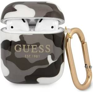 Guess GUA2UCAMG калъф за AirPods, черен Camo Collection (GUA2UCAMG)