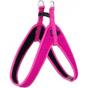 Rogz Fast Fit Large - Модерен регулируем нагръдник с подплата за кучета, 20 мм/63 см. - розов