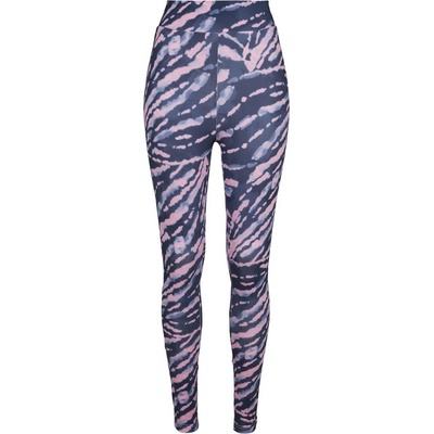 Urban Classics dámské Tie Dye legíny s vysokým pásom ružové