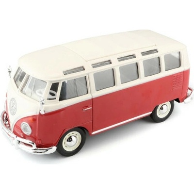 Maisto Volkswagen Van Samba Červený 1:25