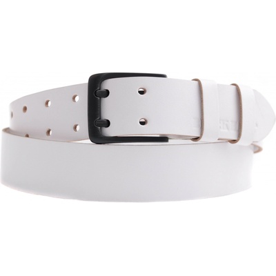 Black Hand kožený opasek unisex 005-00 bílý dvoják