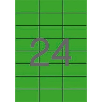 APLI Етикети, 70x37 mm, цветни, APLI, зелени, 2400 етикета в опаковка 11837 (11837)