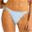 Seafolly Дамско бикини долнище Seafolly Women's Mesh Effect Tie Side Rio Pant Bikini bottom - Powder Blue / White - размер 42 (EU) (150-4262-0616)