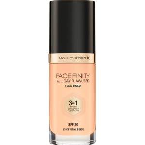 MAX Factor Facefinity All Day Flawless дълготраен фон дьо тен SPF 20 цвят 33 Crystal Beige 30ml