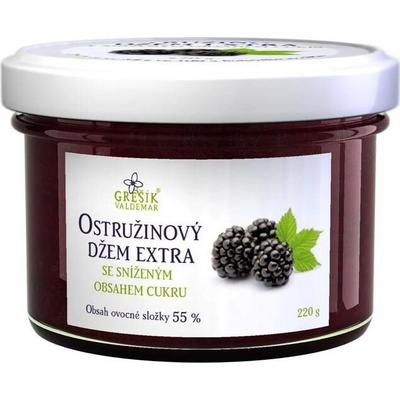 Grešík Černicový džem extra so zníženým obsahom cukru 220 g
