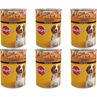Pedigree Adult kuřecí a karotka 6 x 400 g