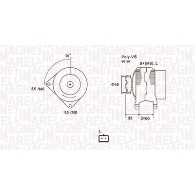 Alternátor MAGNETI MARELLI 063731661010