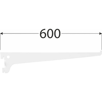Velano lišta systémová konzolová jednoduchá WSS 600mm biela