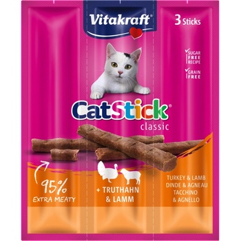Vitakraft Kabanosy Cat Stick Mini пуйка с агнешко за котки 18 г