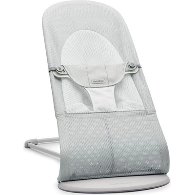 Babybjörn BB ležadlo Soft Silver biela Mesh světlá konštrukcia