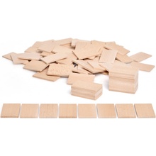 Metrie Dřívka na tvoření s dětmi bukové obdélníky 50 x 30 x 3 mm 120 ks