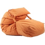 PUFRELAX Комплект Pufrelax легло, с декоративна възглавница, Yoga XL, Sunrise, Гама Premium Rustic, Перящ се калъф, Пълнеж с микс от мемори пяна (PUF-M-YXLP-PR-SNR) - topmall