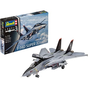 Revell Сглобяем модел, Revell, Изтребител Grumman F-14D Super Tomcat, 111 части (R03960)