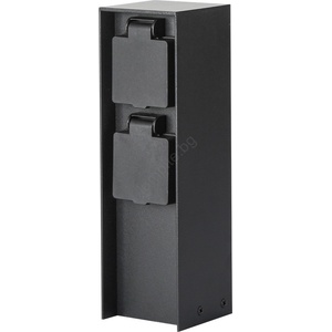 Brilagi - Външна колона за контакти pillar 2z schuko 230v ip44, черна (bg1528)