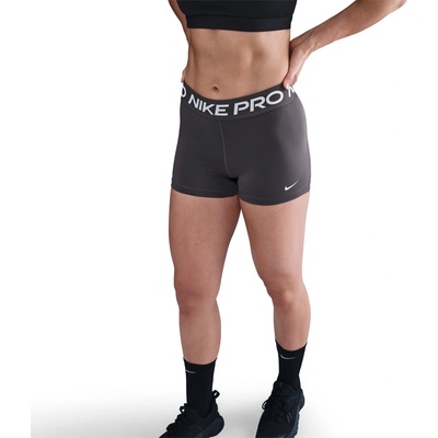 Nike Дамски къси панталони Nike Pro Three Inch Shorts Womens - Thundr Grey/Wht