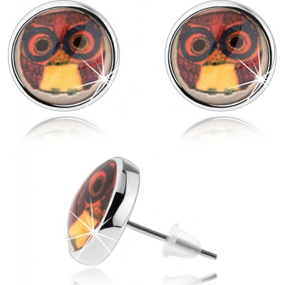 Šperky eshop kabošon glazura puzetky obrázek moudré sovy SP77.09