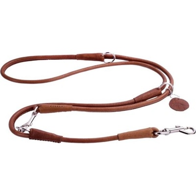 COLLAR Регулируемо кръгло кожено поводи Soft 125 - 183цм, 10мм - кафяво