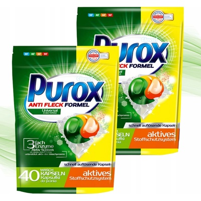 Purox Kapsle na praní Color + Universal 2 x 40 PD