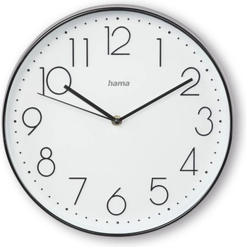 Hama Стенен часовник "Corsica", 30 см, тих, бял (185873)