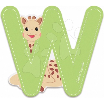 Janod drevené písmeno W Sophie The Giraffe zelené