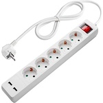 OPTONICA 5 Plug + 2 USB 1,5 m Switch (7616)