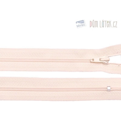 Zips špirálový 3mm nedeliteľný 50cm krémová