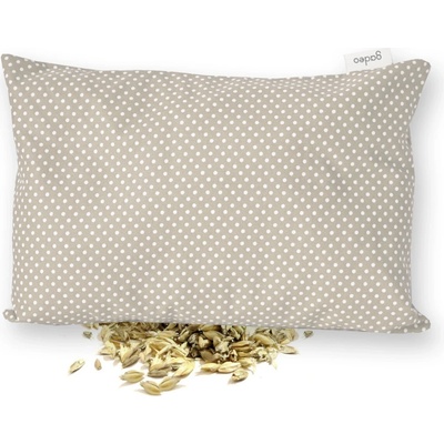 GADEO nahřívací špaldový polštářek LITTLE DOTS, beige 18x28 cm