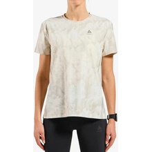 Bežecké tričko dámske Odlo Zeroweight Chill-Tec Print Crew Neck S/S gardenia