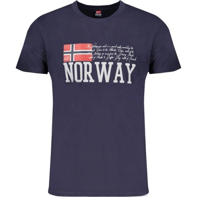 Norway 1963 Мъжка тениска с къси ръкави Norway 1963, Цвят Синьо (846020_BLBLU)