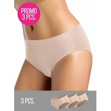 Intimidea 3PACK Kalhotky klasické bezešvé Slip midi Tělová