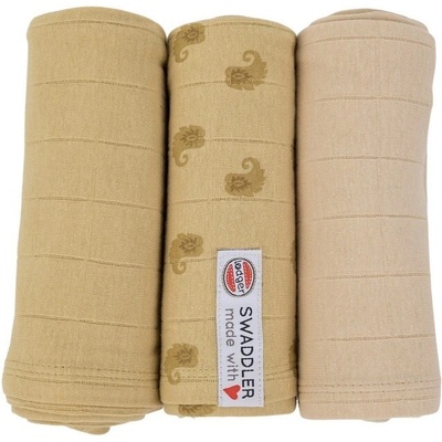Lodger Swaddler Flame Tribe 70 x 70 Sand 3 ks