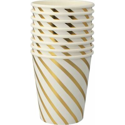 Papierové jednorazové tégliky v súprave Gold Swirl – Meri