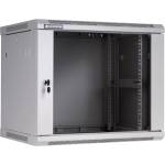Linkbasic Стенен шкаф 9u, 450х600мм, Стъклена врата, Сив (wcb09-645-bab-c)
