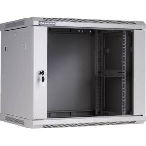 Linkbasic Стенен шкаф 9u, 450х600мм, Стъклена врата, Сив (wcb09-645-bab-c)