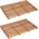 vidaXL Постелки за баня, 2 бр, акациево дърво масив, 56x37 см (46574)