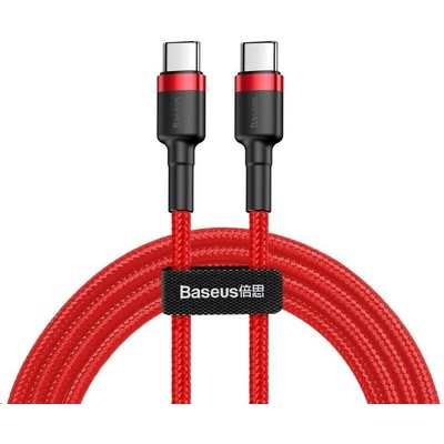 Baseus Cafule Series nabíjací / dátový kábel USB-C na USB-C PD2.0 60W Flash 1m, červená