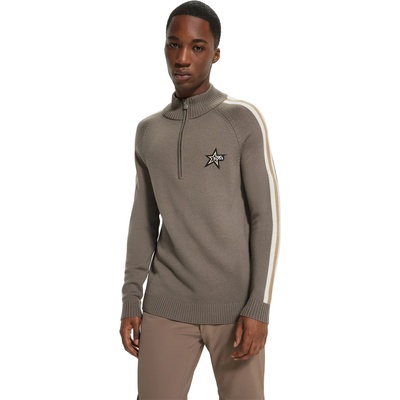 HUGO BOSS Men's Quarter-Zip Fleece - Beige