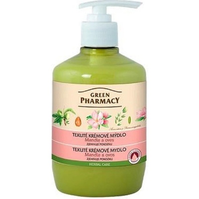 Green Pharmacy Mandle a Oves tekuté krémové mýdlo zjemňující pokožku 460 ml