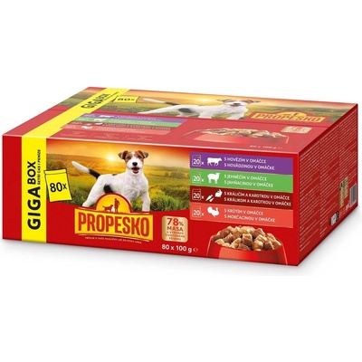 Propesko Dog Kapsička GIGA BOX 80 x 100 g